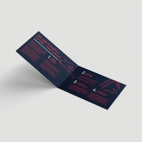 A Size 4pp Landscape Folded Leaflet