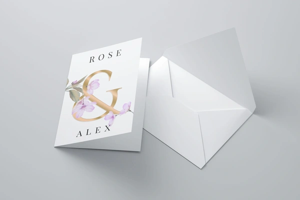  Rose Gold Foil A Size Greetings Cards
