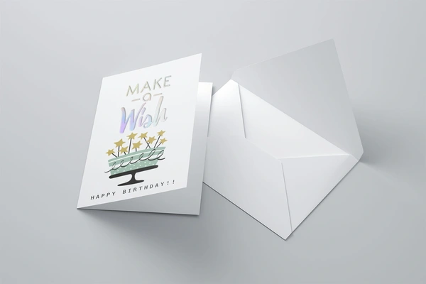 Holographic Foil A Size Greetings Cards